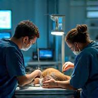 Night-time emergency care for pets with staff