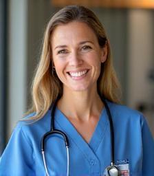 Dr. Samantha Griffith, Lead Veterinarian, smiling with stethoscope